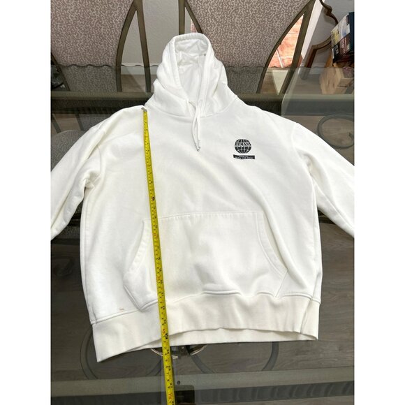 D&F White Hoodie with Front Pocket & Hooded Design Size XL - Picture 8 of 10